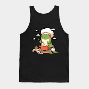 Cute chef frog cooking Tank Top